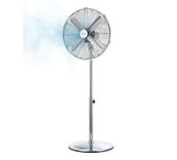 Cecotec Ventilateur sur pied EnergySilence 620 Retrostyle. 50 W, finition chromée, 16" de diamètre avec 4 pales, 3 vitesses, oscillation, hauteur réglable, sécurité maximale