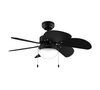 Cecotec - Ventilateur de Plafond avec Lumière EnergySilence Aero 3600 Vision Full Black - 50 W, Diamètre 91 cm, Ampoule non Incluse, 3 vitesses, 6 Pales, Mode Été/Hiver, Design Élégant