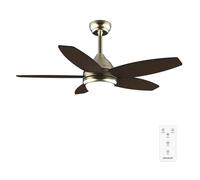 Cecotec Ventilateurs de plafond avec lumière EnergySilence Aero 4200 GoldDarkWood