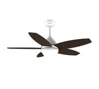 Cecotec - Ventilateur de Plafond avec Lumière EnergySilence Aero 4200 White&DarkWood - 53 W, Diamètre 106 cm, Lampe LED 3 Teintes, Minuterie, 3 Vitesses, 5 Pales, Mode Été/Hiver