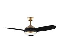 Cecotec - Ventilateur de Plafond avec Lumière EnergySilence Aero 4265 GoldBlack - 65 W, Diamètre 106 cm, Télécommande, Lampe LED 18 W et Minuterie, 3 Vitesses et 3 Pales, Design Fonctionnel