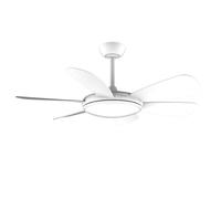 Cecotec - Ventilateur de Plafond avec Lumière EnergySilence Aero 5200 White Pro - 36 W, Diamètre 132 cm, LED 32 W, Télécommande, Minuterie 8 Heures, Mode Été/Hiver