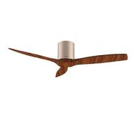 Cecotec Ventilateur De Plafond Avec Lumière EnergySilence Aero 5500 Aqua GoldDarkWood Connected. 40 W, Diamètre 132 cm, Wi-Fi, Protection IP44 et Minuterie, 6 Vitesses et 3 Pales, Été/Hiver