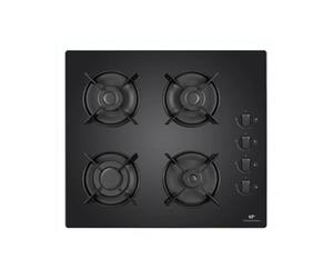 CECTG4VB1 - Table de cuisson au gaz - 4 plaques de cuisson - largeur : 59.4 cm - profondeur : 52.3 cm - noir