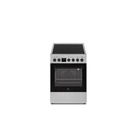 CECV50FCS - Cuisinière - pose libre - largeur : 49.8 cm - profondeur : 67 cm - hauteur : 86 cm - avec système auto-nettoyant argent