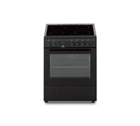CECV60FCB - Cuisinière - pose libre - largeur : 59.8 cm - profondeur : 61 cm - hauteur : 83 cm - avec système auto-nettoyant - classe A - noir