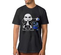 CEDAEI Undertale sans Do You Wanna Have A Bad Time Men's Cute T-Shirt Fashion Casual Unisex Black Tee Manches Courtes(Large)