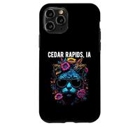Cedar Rapids IA Lunettes de Soleil et Fleurs Motif Chat Coque pour iPhone 11 Pro