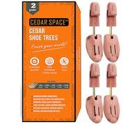 Cedar Space Lot de 2/4 embauchoirs en bois de cèdre de 6,5 à 14 tailles, embauchoirs pour hommes, femmes, baskets, bottes, Burlywood, Small (Fits Shoe Sizes 6.5 - 8.5)