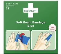 CEDERROTH Bandage en mousse souple - Couleur : bleu - Longueur : 450 cm - Largeur : 6 cm