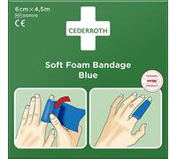 CEDERROTH Bandage en mousse souple - Couleur : bleu - Longueur : 450 cm - Largeur : 6 cm