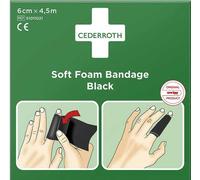 Cederroth Bandage en mousse souple noir, 6 cmx450cm