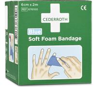 CEDERROTH Pansement "Soft Foam Bandage" 60 mm x 2 m autoadhésif bleu