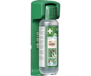 Cederroth ® | Porte-flacon mural pour Douche Oculaire 500 ml | Support mural robuste et pratique livré avec un panneau d’instructions luminescent pour douche oculaire de 500 ml