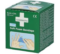 CEDERROTH Rouleau de bandage en mousse souple - Couleur : bleu - Longueur : 200 cm - Largeur : 6 cm