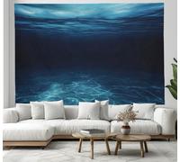CEDNXOER 3D Effet Lumière Fond Marin Tapisserie Art Mural Tapisserie Murales, Film Océan Murale En Tissu Pour Chambre Salon Serviette De Plage Tenture Murale 180×230cm
