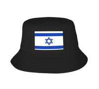 CEDNXOER Chapeau De Seau Tendance pour Femmes Hommes Et Les Adolescents,Asie Israël Drapeau Chapeau De Pêcheur Couche Double,Pliable Pêcheur Chapeaux pour Femmes Hommes Pêche Randonnée