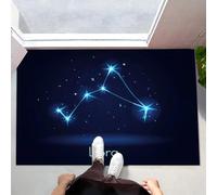 CEDNXOER Paillasson antidérapant pour intérieur, 60 x 90 cm, Motif Balance Lumière des Étoiles,Absorbant Entree Tapis Constellations Univers,Lavable en Machine Tapis pour Porte et Couloir Bleu