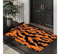 CEDNXOER Paillasson Halloween Décoratif, Motif Chauves-Souris Volantes, Paillasson d'halloween, Tapis De Sol Vent Sombre Animaux Nouveauté d'halloween Décoration De Bienvenue, Entrée