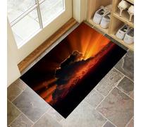CEDNXOER Paillassons Intérieur Coucher Soleil Nuages, Paillassons Souples Lavables en Machine Nature Ciel, Paillasson Rouge Absorbant à Profil Bas pour Porte Arrière Avant 50 x 80 cm