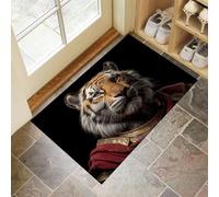 CEDNXOER Tapis Entree Interieur 90 x 150 cm, Paillasson Interieur Entree Rome Antique Tigre, Tapis de Porte D'entrée Absorbant Lavable Antidérapant, Portraits Animaux Paillasson Fin pour Couloir