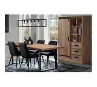 CEDRA - Ensemble Industriel Argentier + Table 230cm Piètement U -