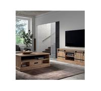 CEDRA - Ensemble Salon Industriel Meuble TV + Table Basse