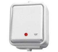 Interrupteur saillie lumière LED IP44 blanc CEDAR WNT102CS01