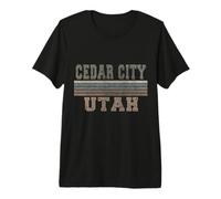 Cèdre rétro Utah T-Shirt Haut de Gamme