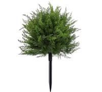 Cèdre - Topiaire artificiel de 59,9 cm - Charme vert cohérent - artificielles en polypropylène résistant aux UV avec pointe - de buis artificielle pour jardin, terrasse, cour Domesti
