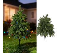 Cèdre topiaire artificiel de 70 cm, pour intérieur et extérieur - Plantes persistantes en pot avec feuilles de polyéthylène - Faux buissons - Pour la maison, le jardin, le porche, la décoration (vert)