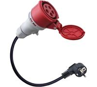 CEE 16A High Current Plug to Schuko, Adapter Schuko to CEE 5-Pin 16A to 16A Adapter 230V Plug EU Plug