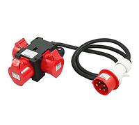 CEE Adaptateur 16A 3 X 400V 16A Starkstrom Distributeur de Puissance Consommée à Un Chantier de Construction Prise Répartiteur 5-polig IP44 91445