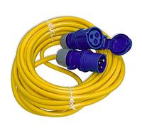 CEE Câble Camping 10m câble blindé K35 AT-N07V3V3-F 3G2,5 IP44 3x2,5 mm 230V 16A IP44 - Câble de rallonge Jaune - Câble Camping-Car Prise Femelle