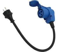 CEE Coupleur coudé caravane camping-car 220V + prise Schuko + 50 cm de câble 3x2,5 mm²