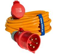 CEE IP44 Rallonge électrique en Polyuréthane H07BQ-F 5g4 mm2 32A Orange 15m