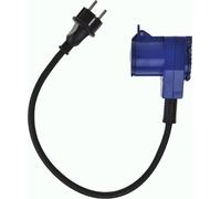 CEE Raccord coudé caravane camping-car 220V + prise Schuko + 50 cm de câble