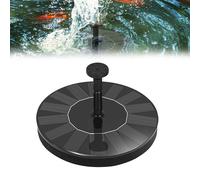CEEDIR Fontaine solaire ronde 1,4 W - Pompe solaire - Pompe de bassin - Pompe à eau - Fontaine pour bassin de jardin - Réservoir à poissons - Décoration de jeu d'eau (1,4 W, ronde)