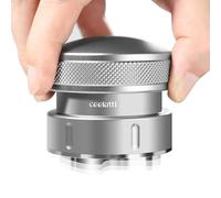 ceelatti Niveau à expresso 54 mm, distributeur de café par gravité pour porte-filtre à café de 54 mm, distributeur de café pour Sage Barista, base en acier inoxydable 304, base à 4 lames, gris argenté