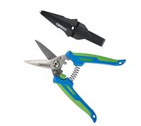 CEERAYZ 7" Cisaille Multi Usage, Ciseaux industriels robustes, Cisaille de jardin pour projets DIY, bureau, lignes de production et jardinage, avec étui protecteur (Noir Vert)