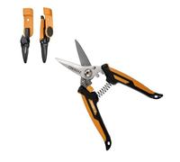 CEERAYZ 7" Cisaille Multi Usage, Ciseaux industriels robustes, Cisaille de jardin pour projets DIY, bureau, lignes de production et jardinage, avec étui protecteur et support magnétique (Noir Orange)