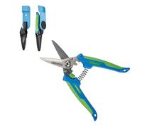 CEERAYZ 7" Cisaille Multi Usage, Ciseaux industriels robustes, Cisaille de jardin pour projets DIY, bureau, lignes de production et jardinage, avec étui protecteur et support magnétique (Noir Vert)