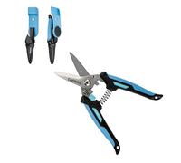 CEERAYZ 7" Cisaille Multi Usage, Ciseaux industriels robustes, Cisaille de jardin pour projets DIY, bureau, lignes de production et jardinage, avec étui protecteur et support magnétique (Noir Bleu)