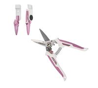 CEERAYZ 7" Notch Cisaille Multi Usage, Ciseaux industriels robustes, Cisaille de jardin pour projets DIY, bureau, lignes de production, avec étui protecteur et support magnétique (Blanc Rose)