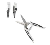 CEERAYZ 8" Cisaille Multi Usage, Ciseaux industriels robustes, Cisaille de jardin pour projets DIY, bureau, lignes de production et jardinage, avec étui protecteur et support magnétique (Blanc Gris)