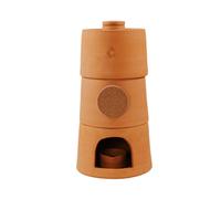 CEERCLE-Composteur Flower 1 étage coloris marron en terre cuite terracotta Ceercle - 18 kg