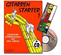 Cees Hartog 1 - École de guitare avec CD pour débutant avec carte médiator Schubert