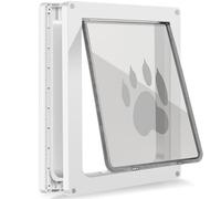 CEESC Chatière pour Chien et Chat résistante aux intempéries pour Animaux de Compagnie jusqu'à 20,4 kg, Durable, Fermeture à cliquet Incluse