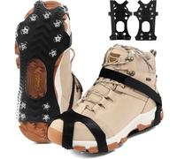 Ceestyle Griffes à Crampon avec 11 Dents, Véritables Pointes en Acier Inoxydable et Silicone Durable, Mixte Adulte, Anti-Slip Crampons de Neige pour la Marche, Randonnée, Alpinisme en Hiver