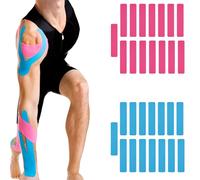 Ceeyoll 30 Pcs Bande de Kinésiologie Precut,Kinesio Tape Pré-découpée, Strap Sport 25 X 5 CM, Bande Kinesiologie Tape pour la Physique, pour les Muscles, Kinesio Tape pour Genoux épaules Coudes.